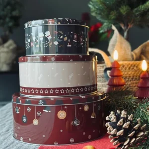 Kakebokser Jul - Sett med 3stk.