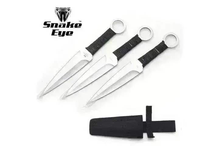 SE - Kunai Kasteknivsett - 3stk Kniver med Slire