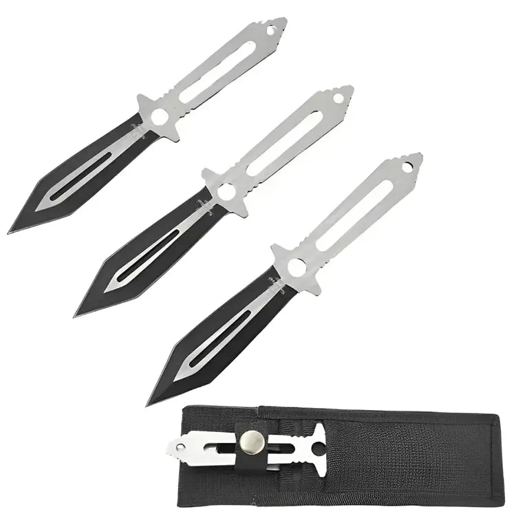 Taktisk Kunai Kastekniv Sett - 3stk med Slire