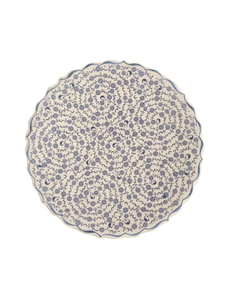 Tyrkisk keramisk håndlaget rund tallerken - 18 cm (7.2")