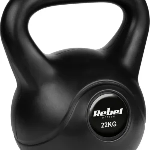 Kettlebell 22kg Med Regulerbar Vekt, Bitumisk PVC – Rebel Active 2321