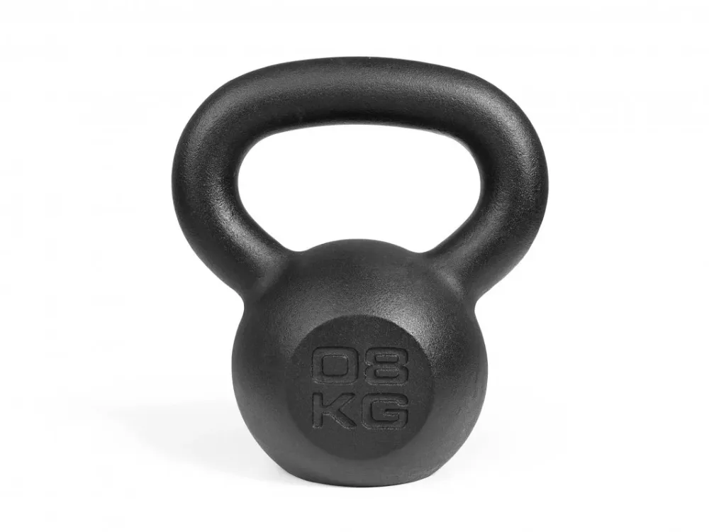 Kettlebell 8kg støpejern, ergonomisk grep hjemmetrening – Zipro