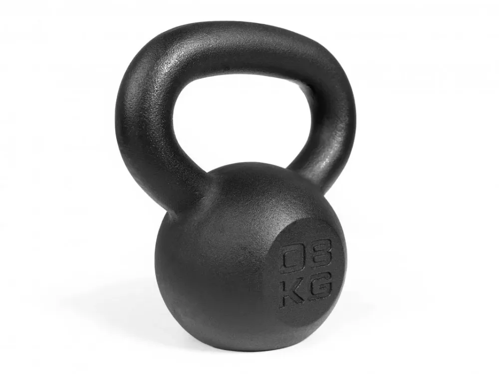 Kettlebell 8kg støpejern, ergonomisk grep hjemmetrening – Zipro