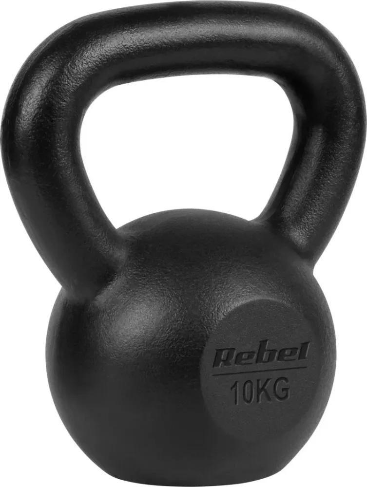 Kettlebell Trenings 10kg støpejern med ergonomisk grep Rebel Active