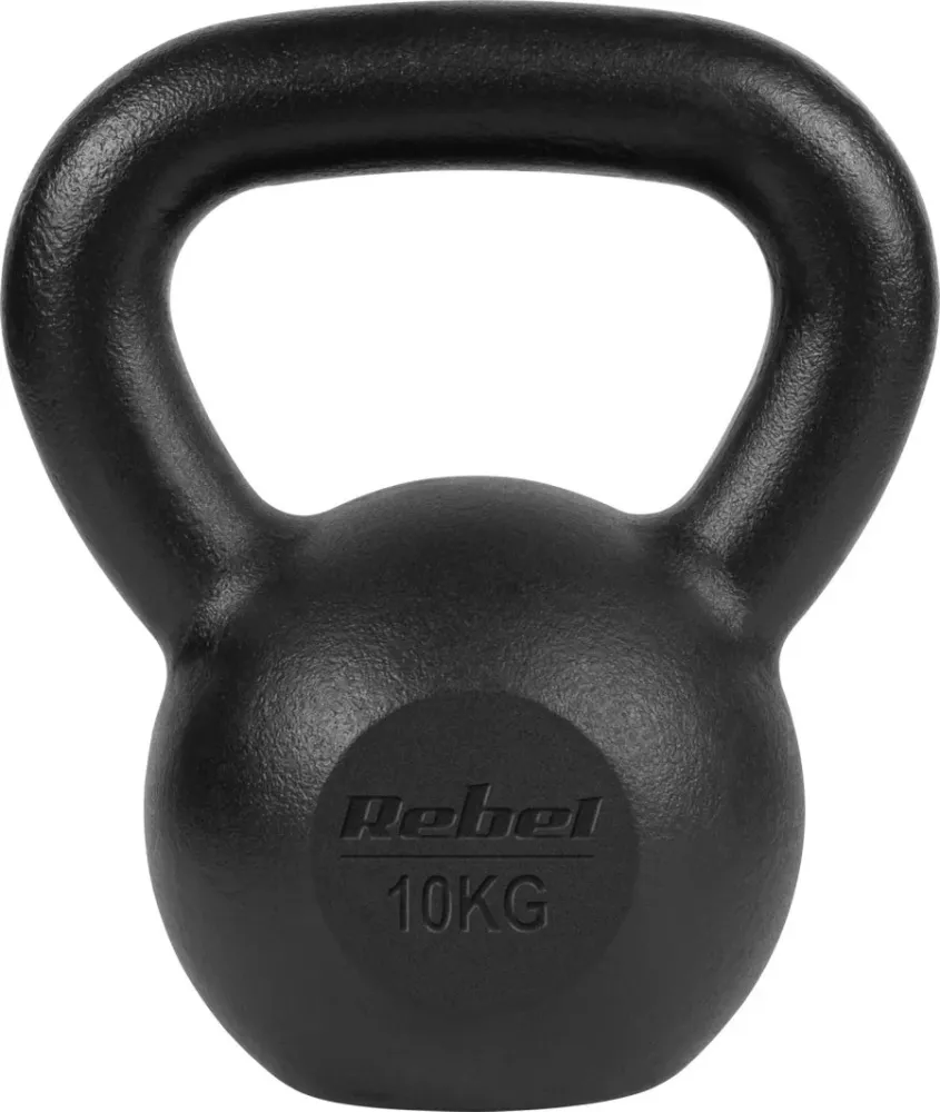 Kettlebell Trenings 10kg støpejern med ergonomisk grep Rebel Active