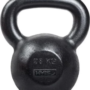 Kettlebell Trenings 28kg støpejern med flat bunn styrketrening Kettlebell HMS KZG28