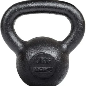 Kettlebell Trenings 6kg støpejern med flat bunn hjemmetrening Kettlebell HMS KZG06