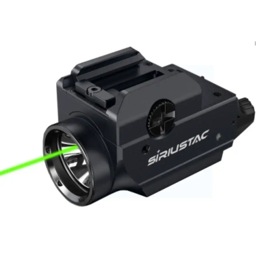 Siriustac - PL20 Oppladbar Lykt med Grønn Laser - 1200 Lumen - 21mm Montasje