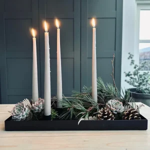 Bakke Ink 4 magnetiske lysestaker - BLACK