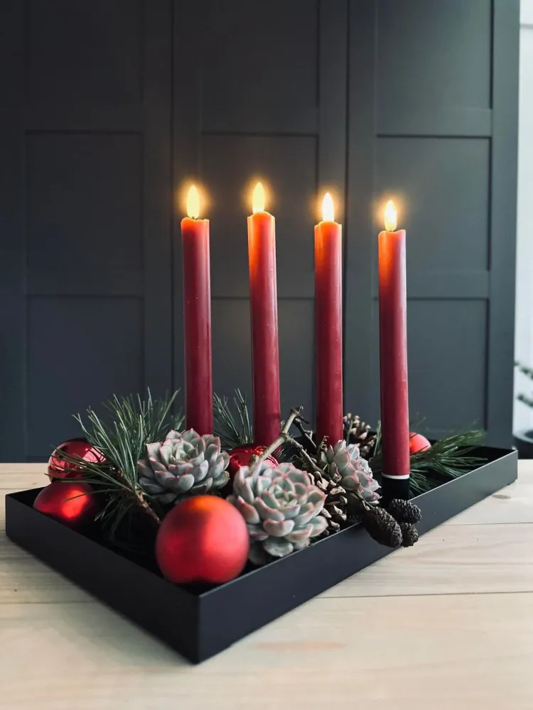Bakke Ink 4 magnetiske lysestaker - BLACK