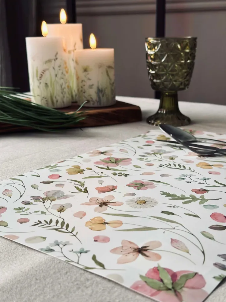 Bordbrikke Flora - Hvit