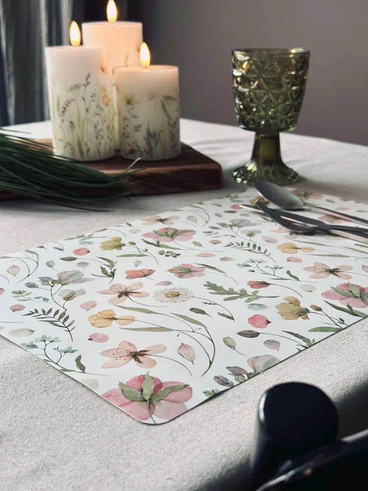 Bordbrikke Flora - Hvit