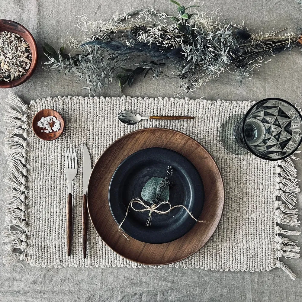 Bordbrikke Natur - Recycling Cotton