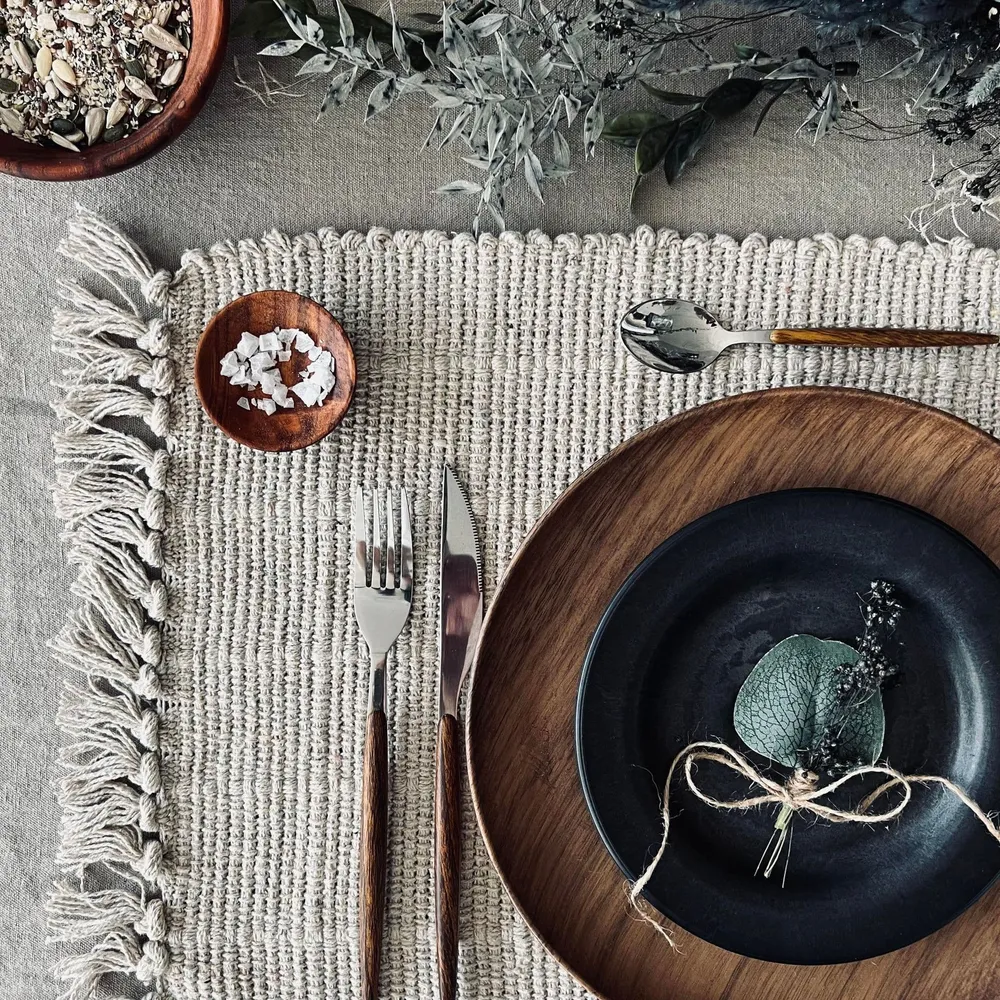 Bordbrikke Natur - Recycling Cotton