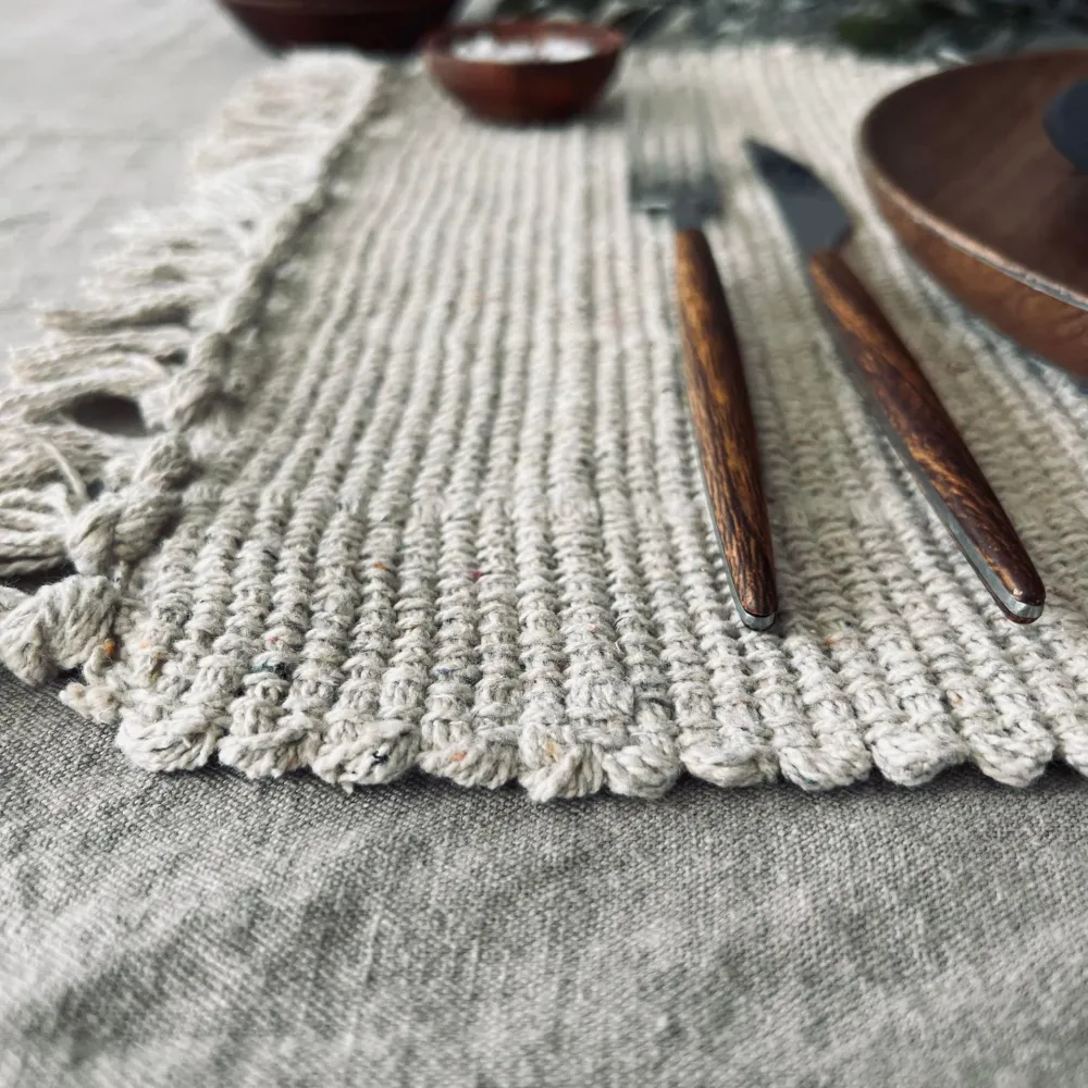 Bordbrikke Natur - Recycling Cotton