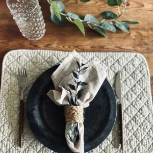 Bordbrikke STONE-WASHED Quilt – Nature