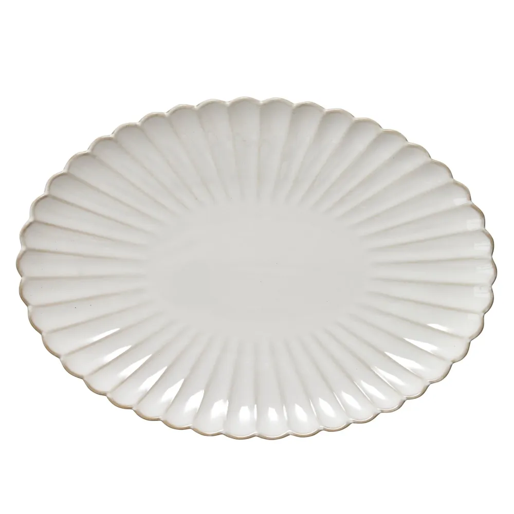 Camille serveringsfat 3,5x25,5 cm. råhvit