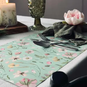 Dekkebrikke Flora - Dusty green