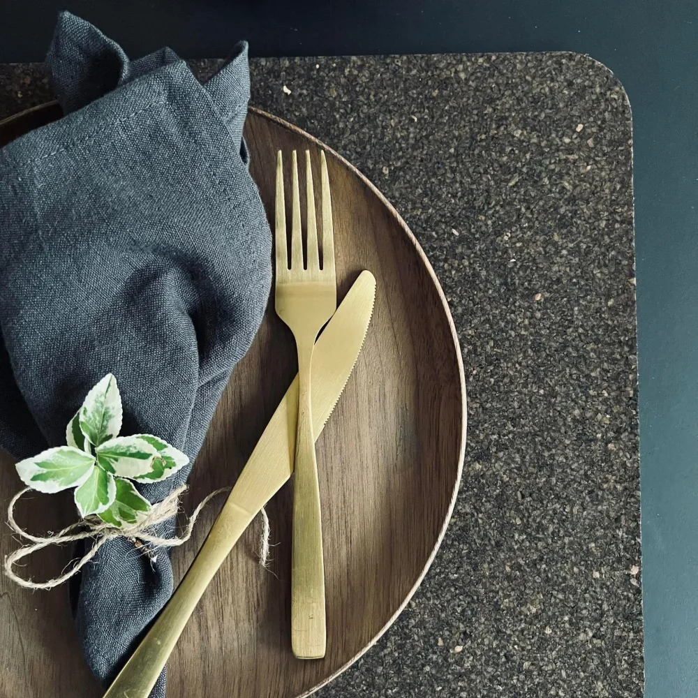 Dekkeserviett kork – HD Black firkantet 30x40