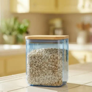 Designerkolleksjon - Blå glassbeholder med lokk - 1,1 l