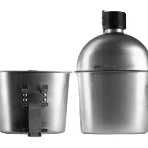 Drikkeflaske med kopp i rustfritt stål - US M1910 Canteen sett