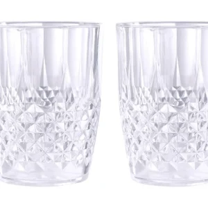 Drikkeglass i plast - Sett med 2 stk