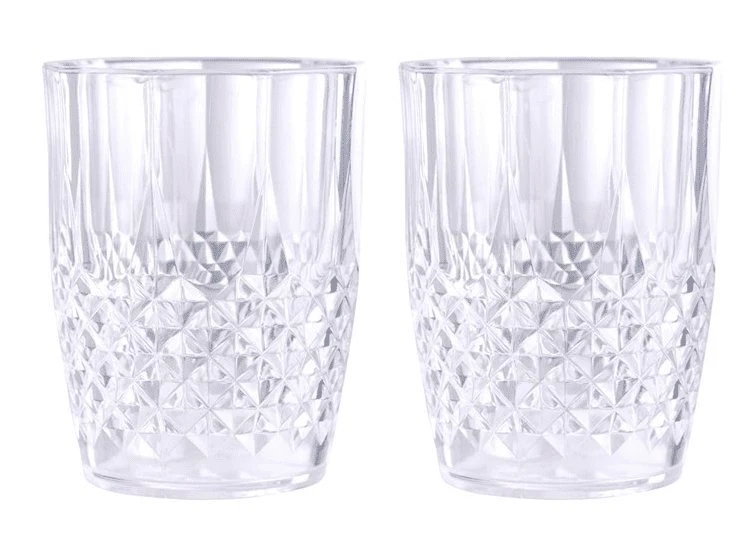 Drikkeglass i plast - Sett med 2 stk