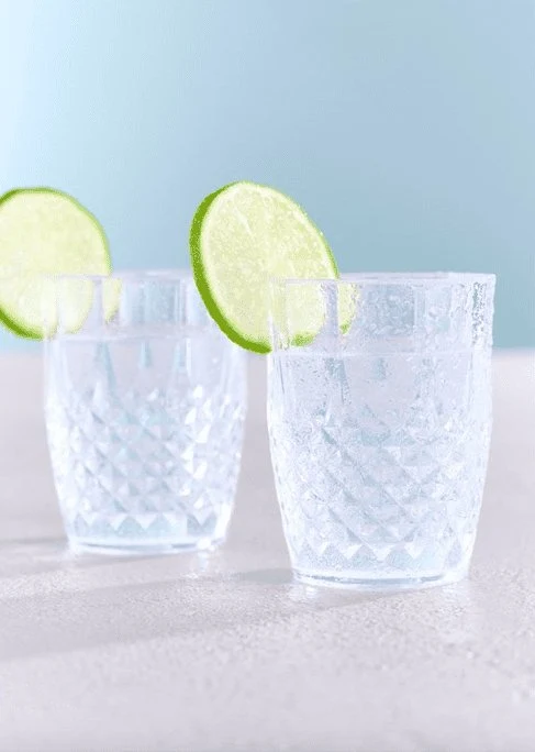 Drikkeglass i plast - Sett med 2 stk