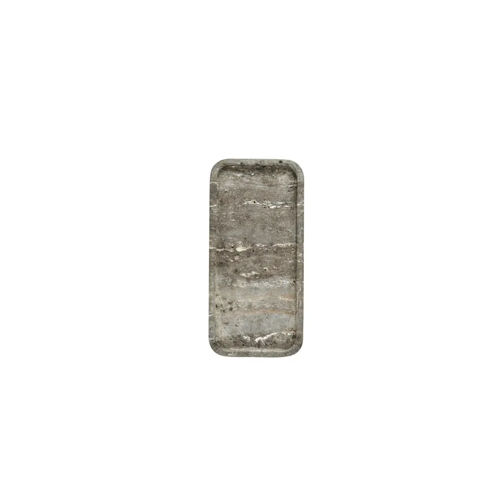 Elina serveringsfat 35x15 cm. brun travertin