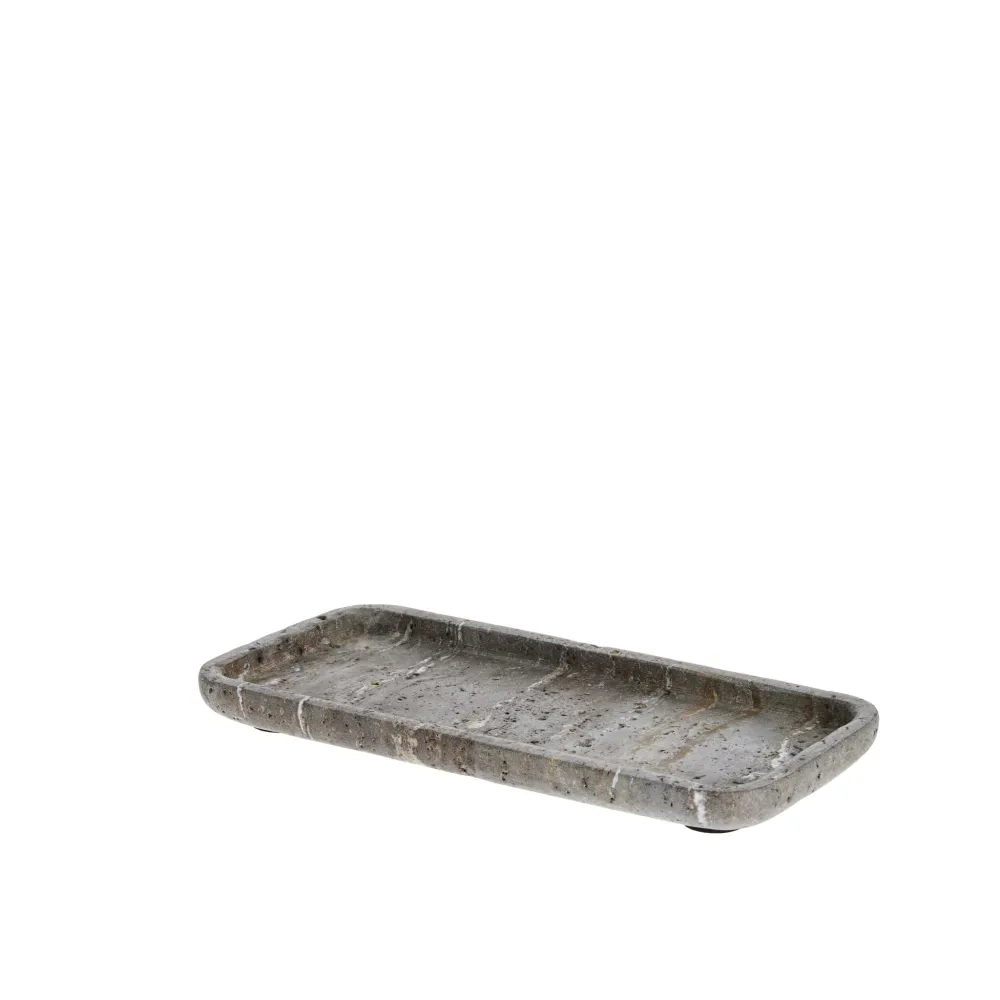 Elina serveringsfat 35x15 cm. brun travertin