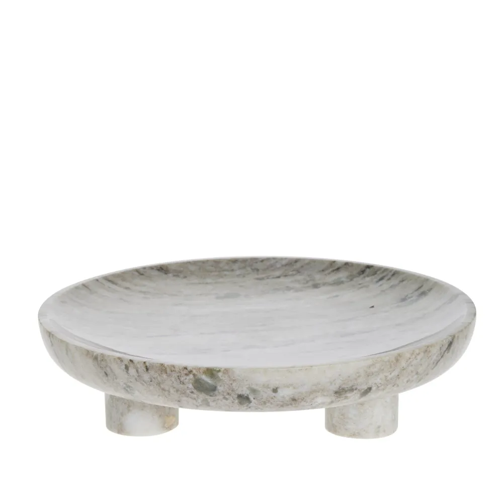 Esille serveringsfat Ø32 cm. mørk sand marmor