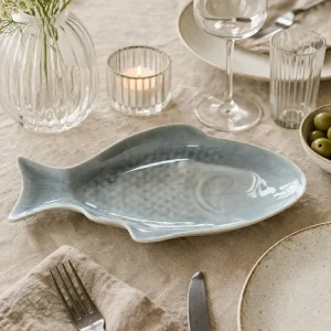 Fisketallerken Stentøy - Lyseblå
