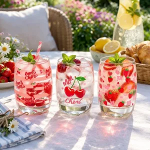 Glass Cherry - Sett med 3 stk.