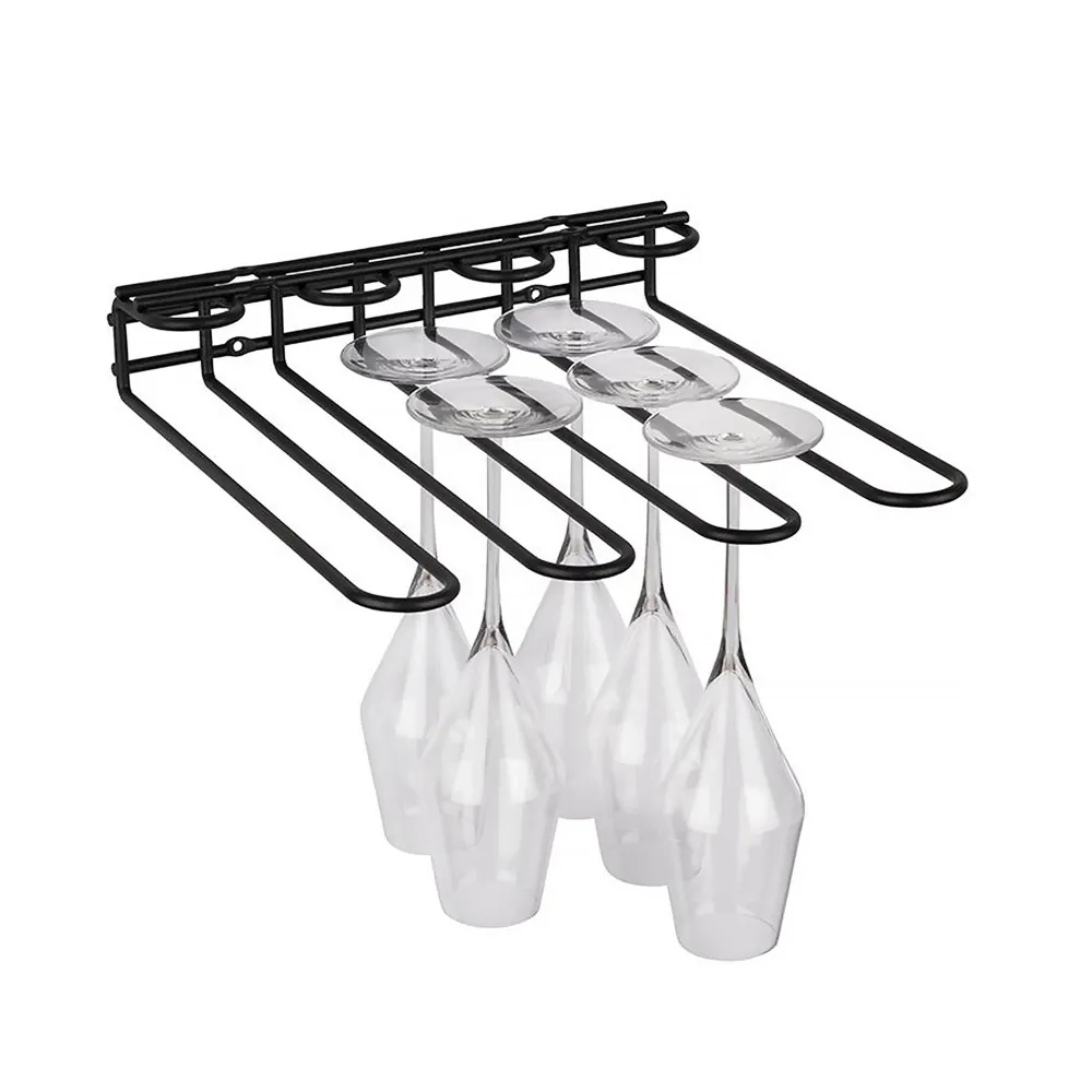 Glassskinne - metall - opptil 12 glass
