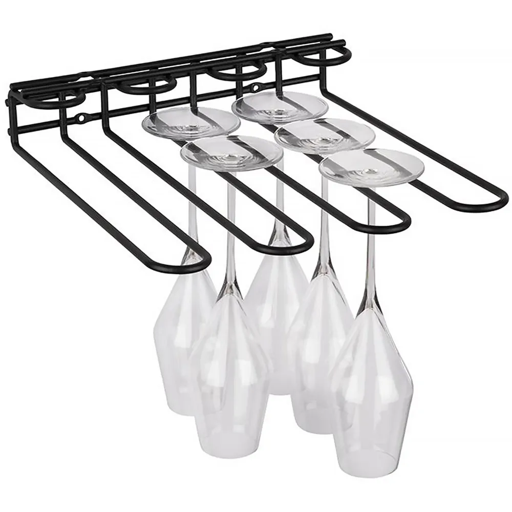Glassskinne - metall - opptil 12 glass