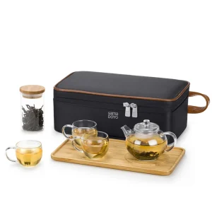 Gongfu reisesett med tre koppar