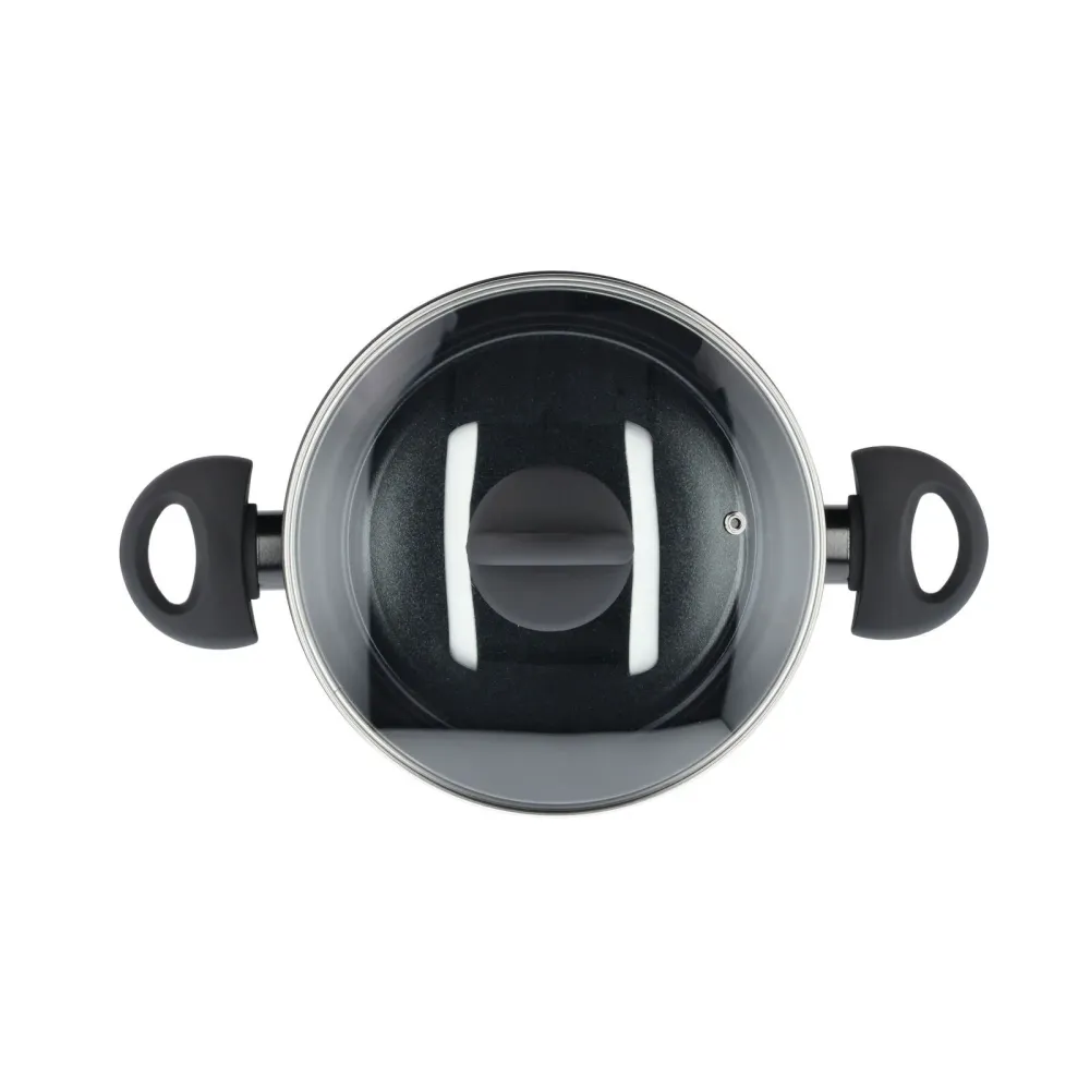 Gryte - Med glasslokk - Aluminium/keramisk belegg