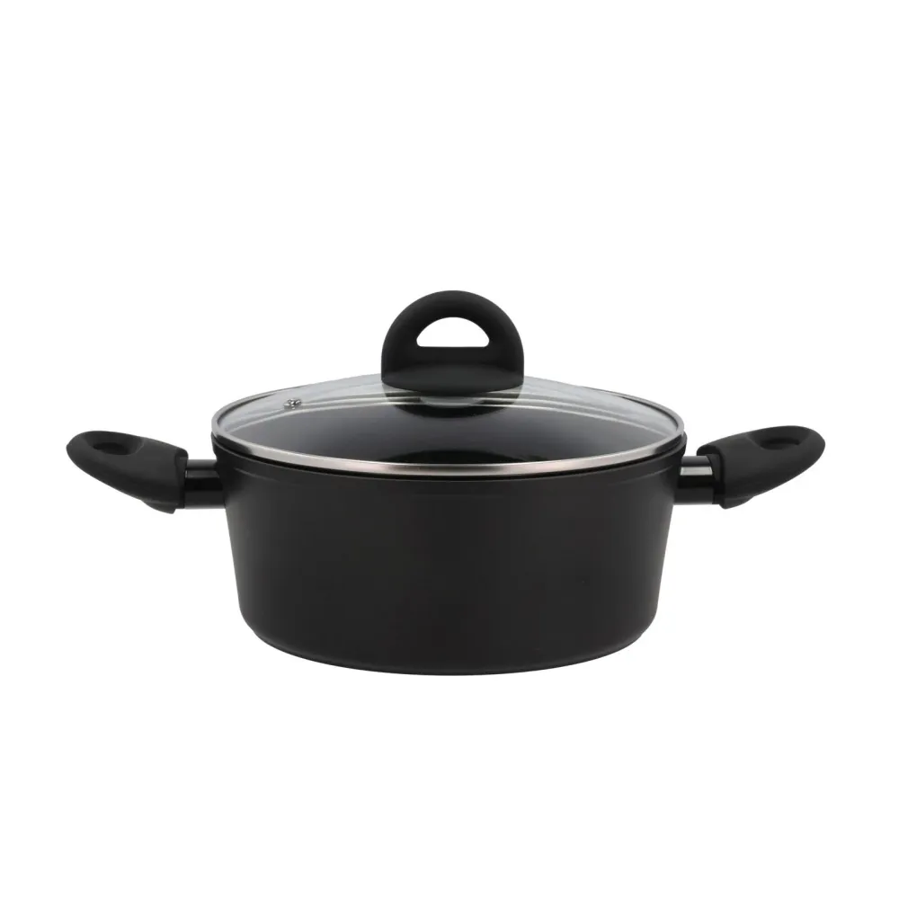 Gryte - Med glasslokk - Aluminium/keramisk belegg