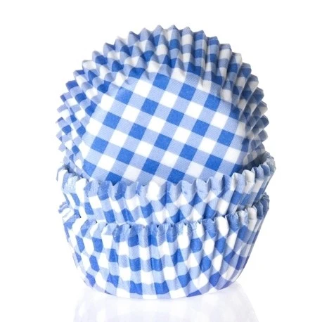 House Marie Muffinsformer Gingham Blå pk/50