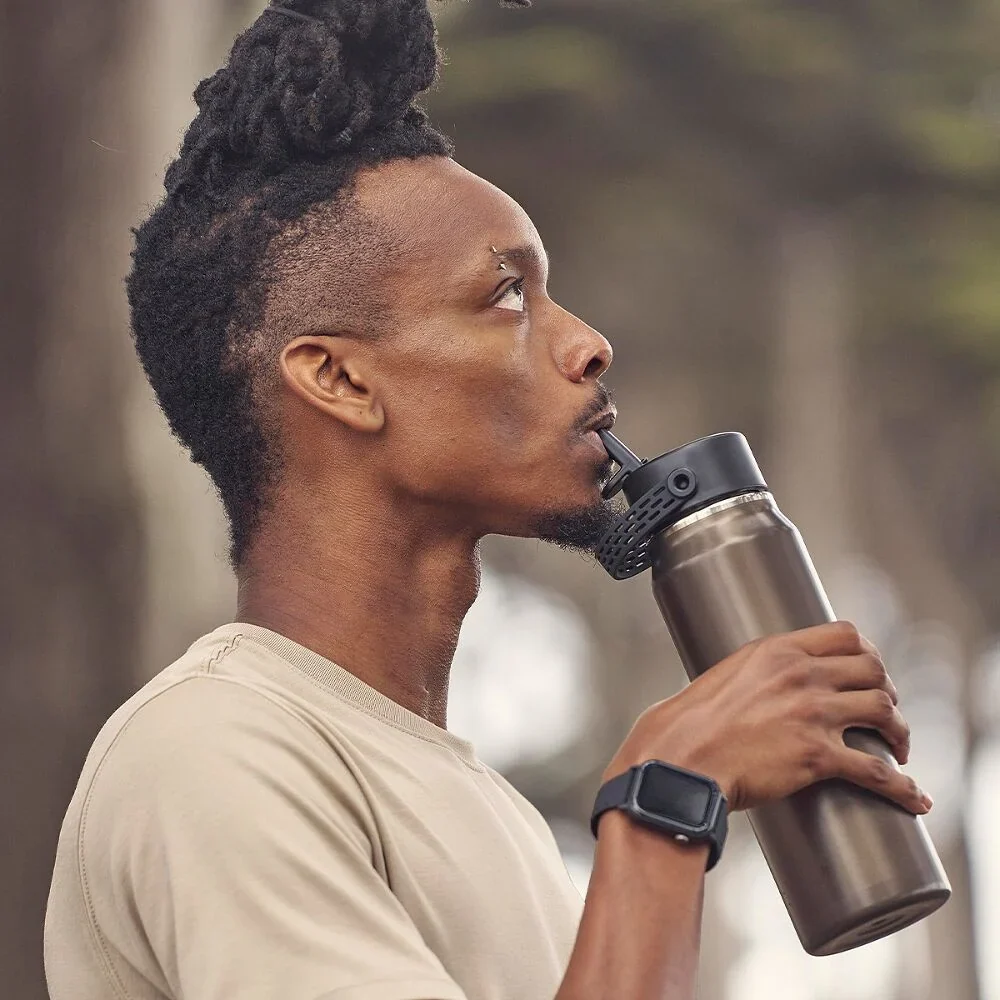 Hydro Flask Lightweight Flex Straw Bottle 32 oz (946 ml), Obsidian