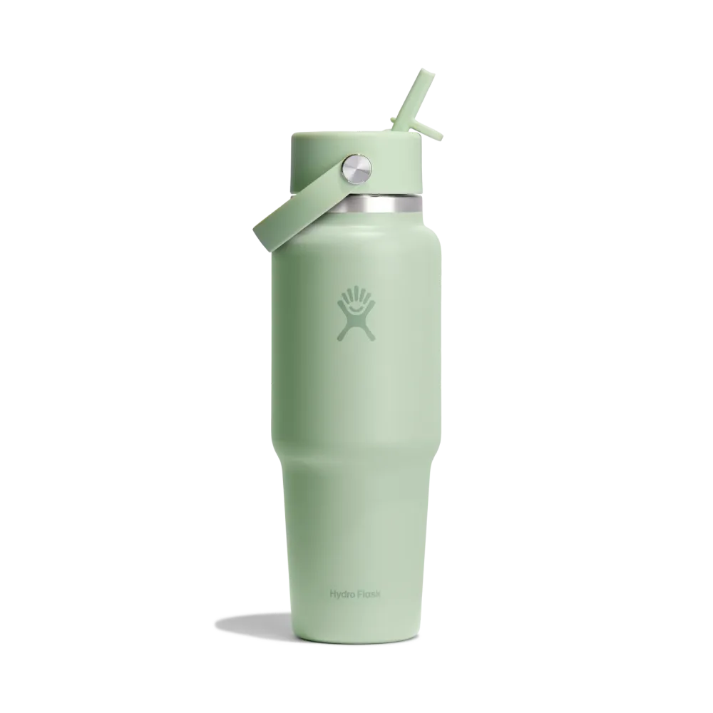 Hydro Flask Wide Flex Straw Travel Bottle 32oz, Aloe