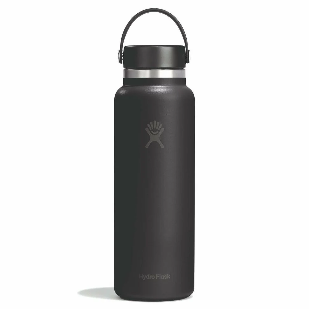 Hydro Flask Wide Mouth Bottle Flex Cap 40oz, Tonal Black