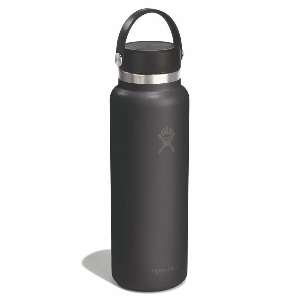 Hydro Flask Wide Mouth Bottle Flex Cap 40oz, Tonal Black
