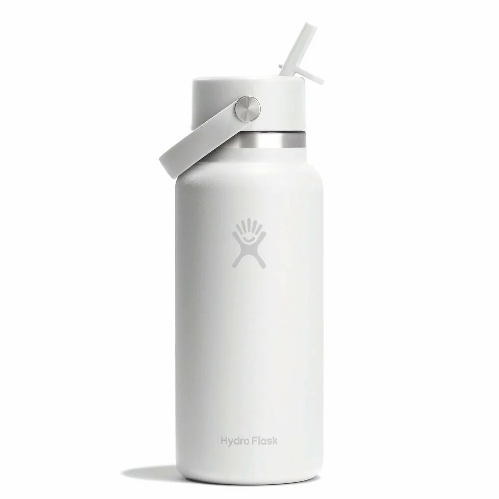 Hydro Flask Wide Mouth Flex Straw Cap 32oz, White