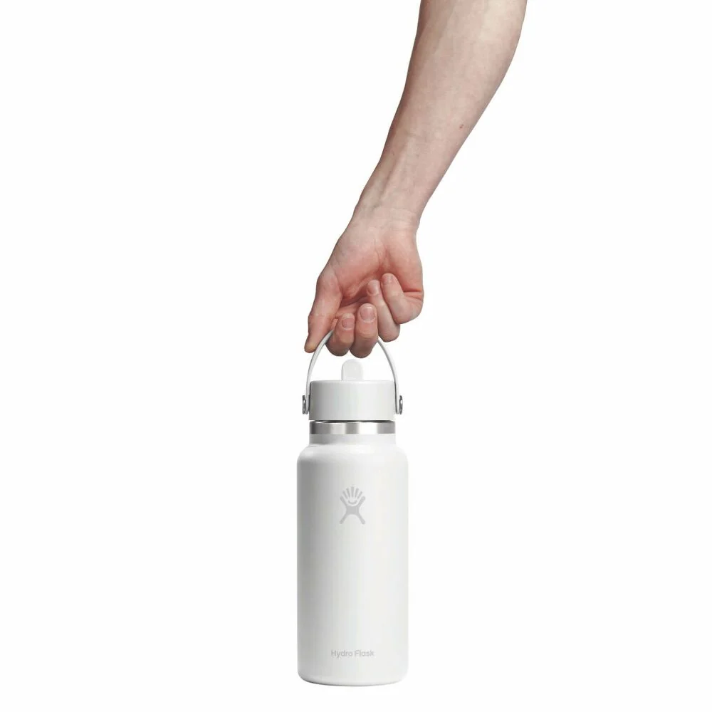 Hydro Flask Wide Mouth Flex Straw Cap 32oz, White
