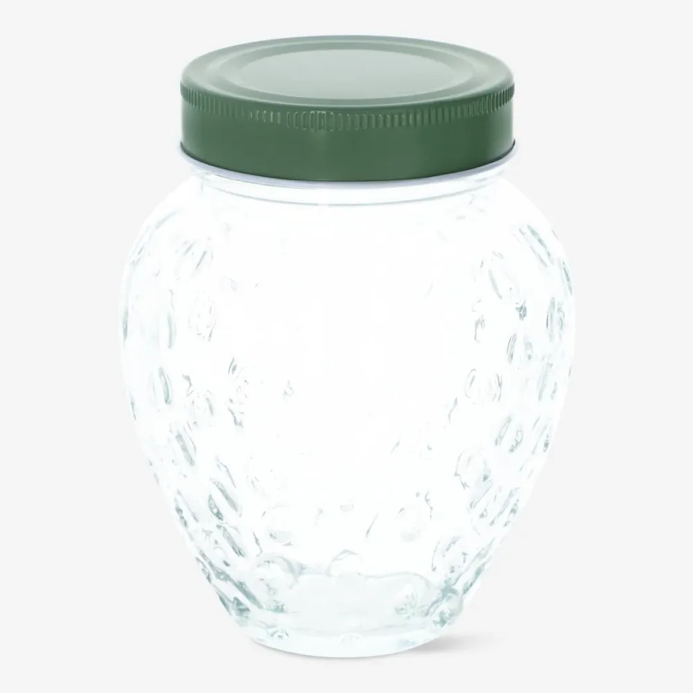 Jordbærglasskrukke. 500 ml