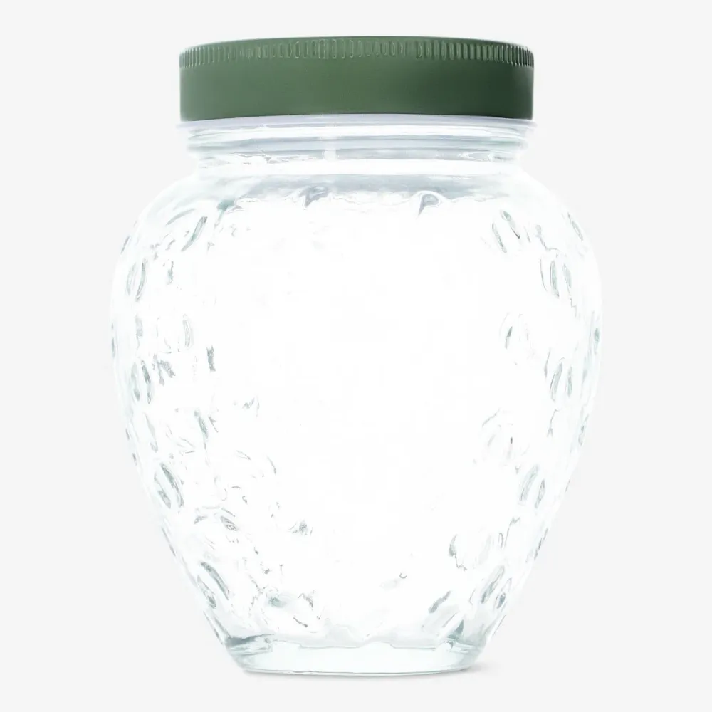 Jordbærglasskrukke. 500 ml