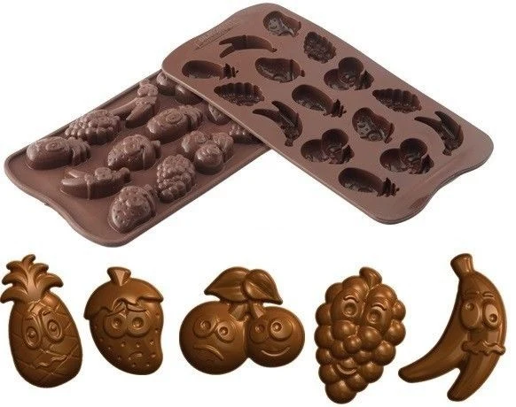Konfektform med fruktmotiver