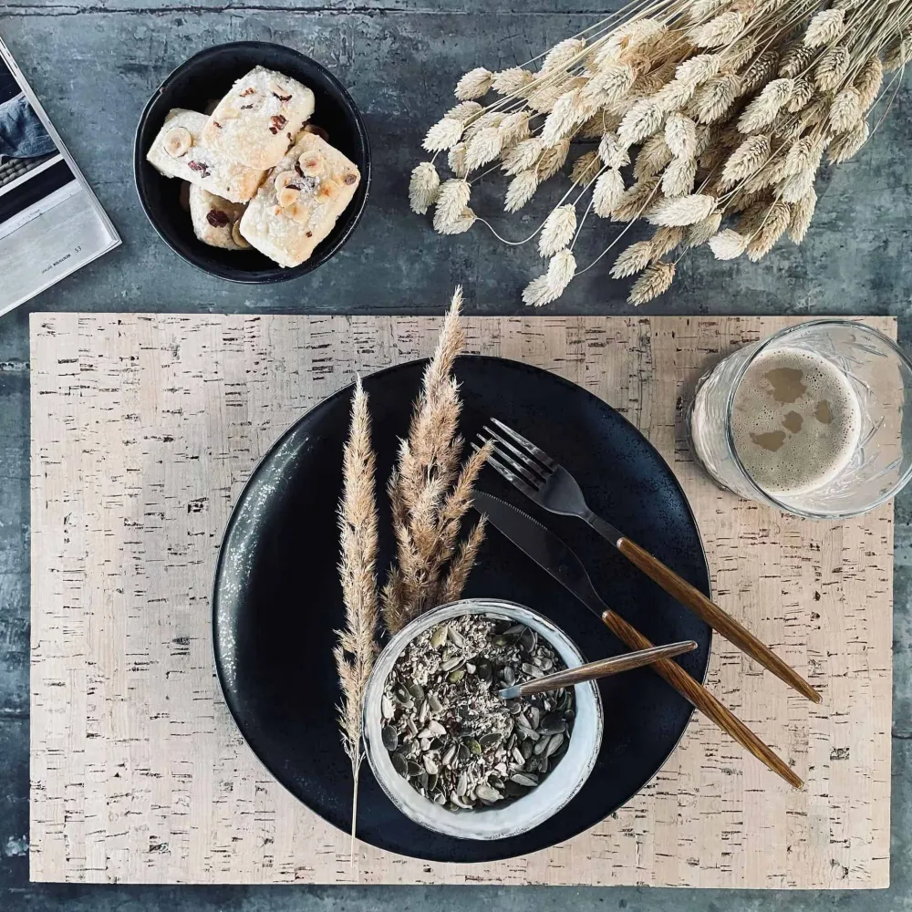 Kork bordbrikke - Nordic creme - Liten