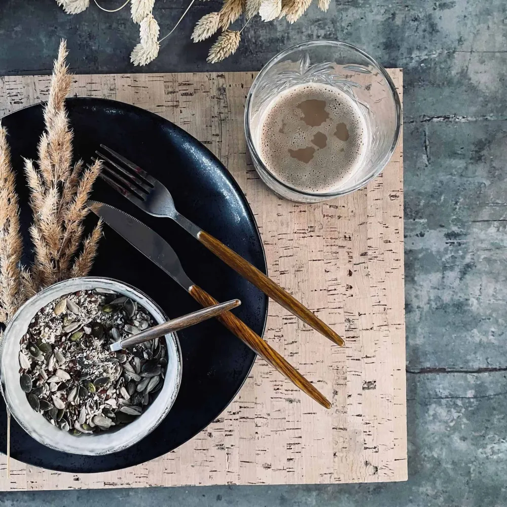 Kork bordbrikke - Nordic creme - Liten